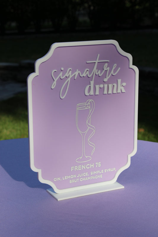 Signature Drink Sign
